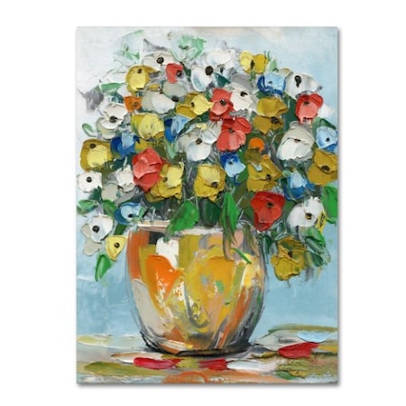 TRADEMARK FINE ART Hai Odelia 'Spring Flowers in a Vase 3' Canvas Art, 14x19 MA0727-C1419GG
